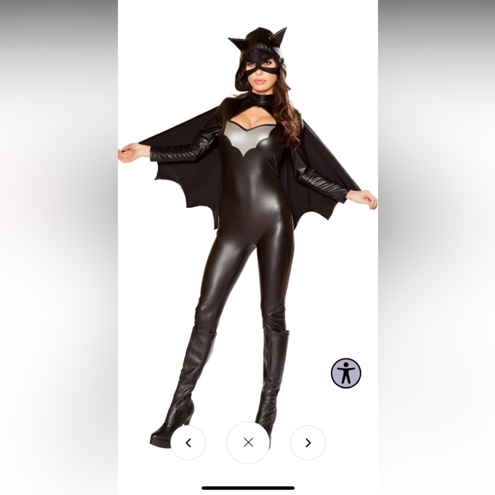 Black hero of the night costume-small NWT